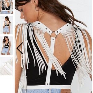 The Swing of It Fringe Faux Leather Harness